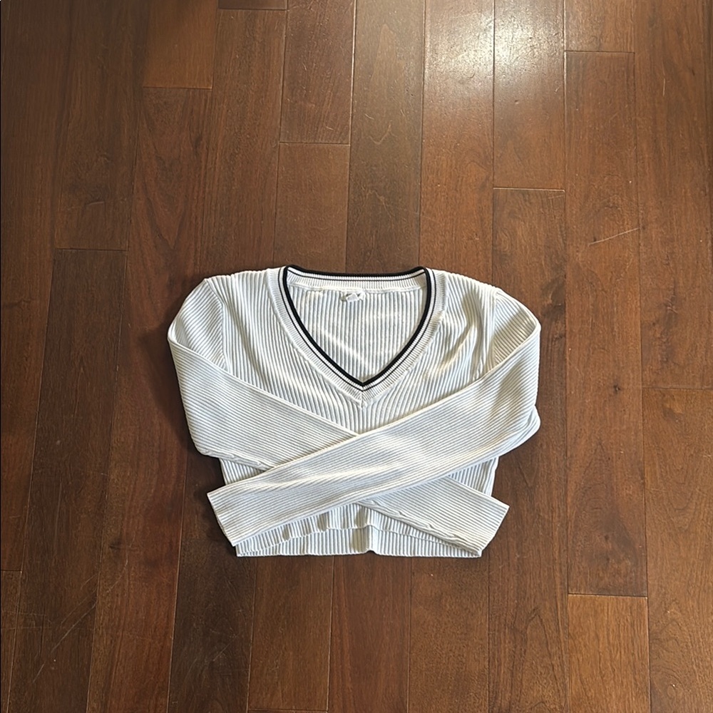Striped V-Neck Women's Top